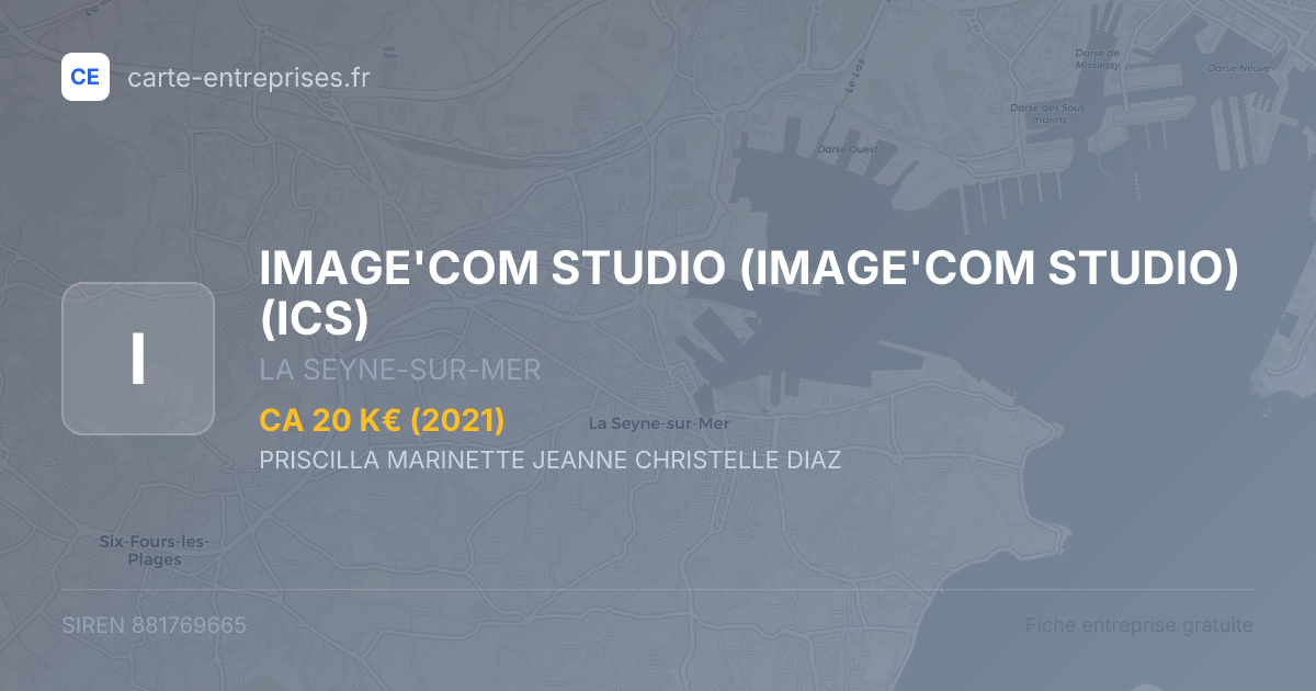 IMAGE'COM STUDIO (IMAGE'COM STUDIO) (ICS) — 881769665 — fiche entreprise