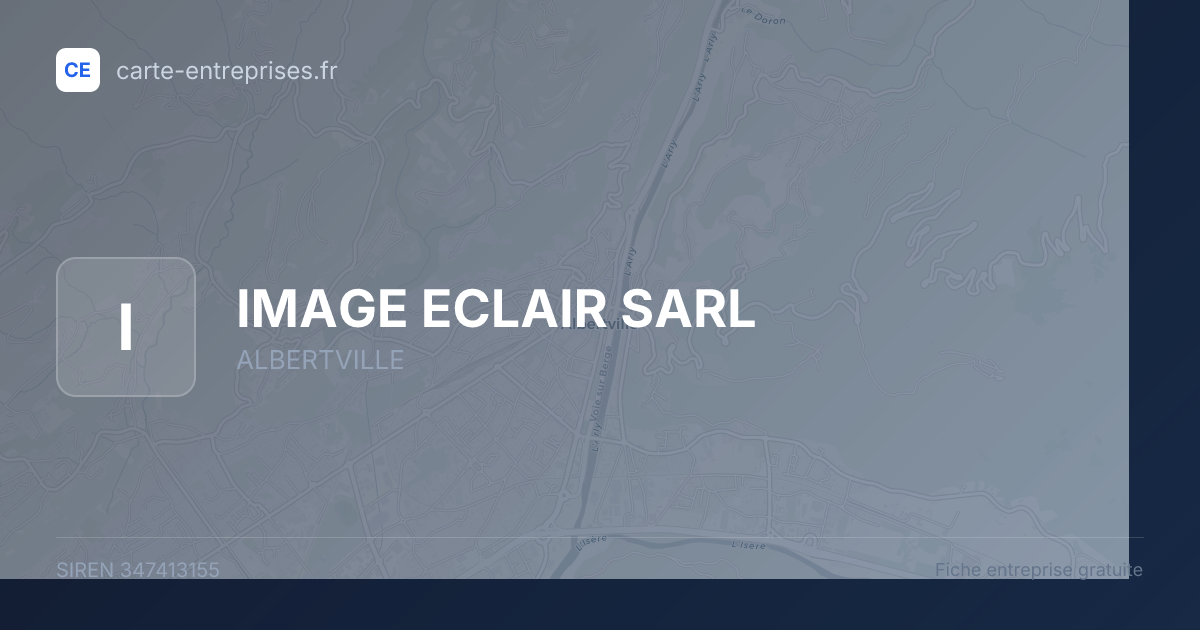 IMAGE ECLAIR SARL — 347413155 — fiche entreprise