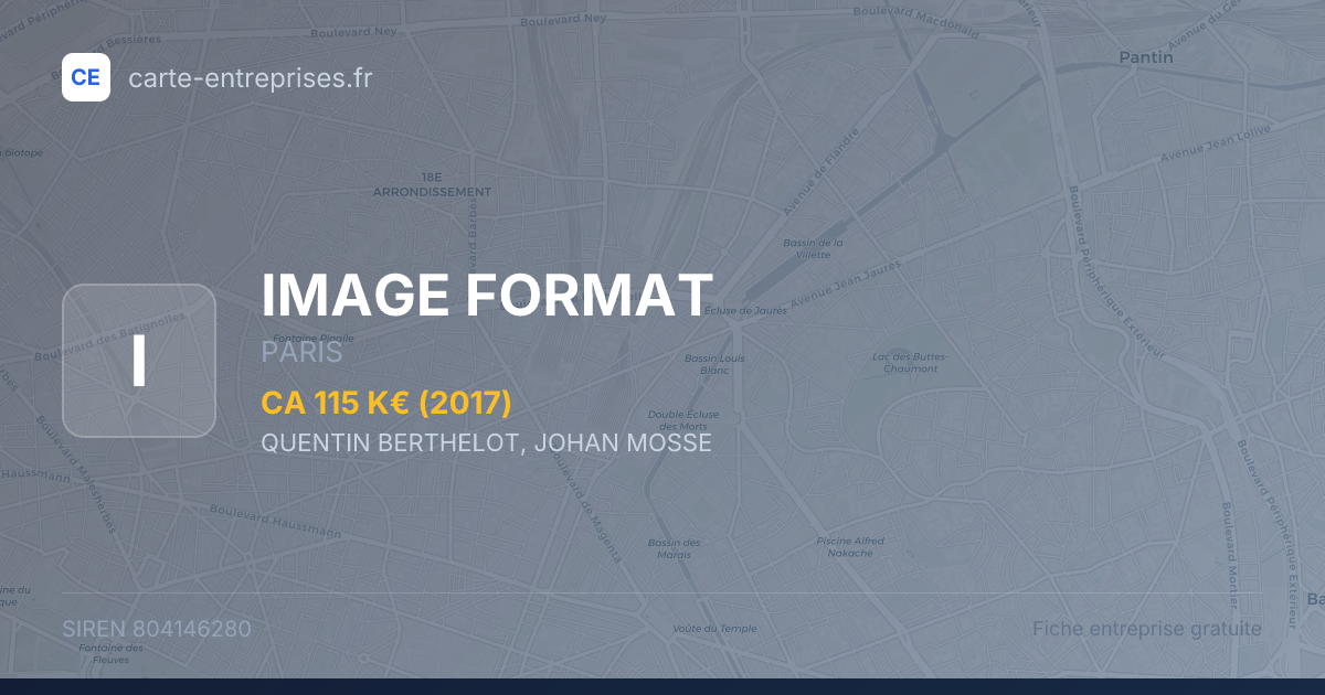 IMAGE FORMAT — 804146280 — fiche entreprise