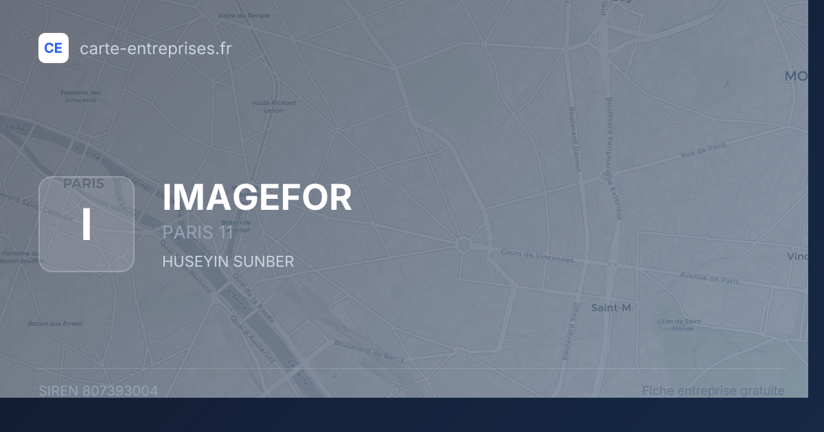 IMAGEFOR — 807393004 — fiche entreprise