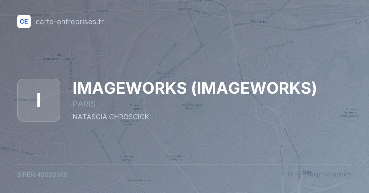 IMAGEWORKS — 490033131 — fiche entreprise
