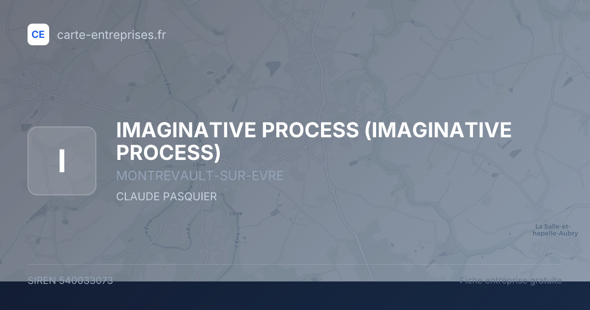 IMAGINATIVE PROCESS — 540033073 — fiche entreprise