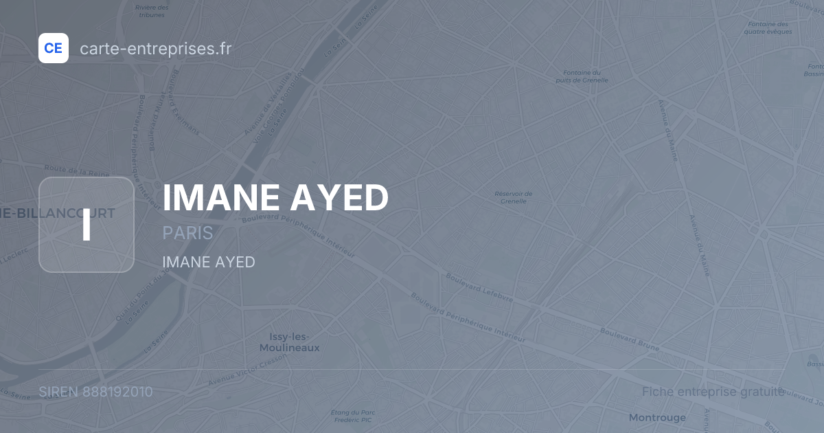 IMANE AYED — 888192010 — fiche entreprise