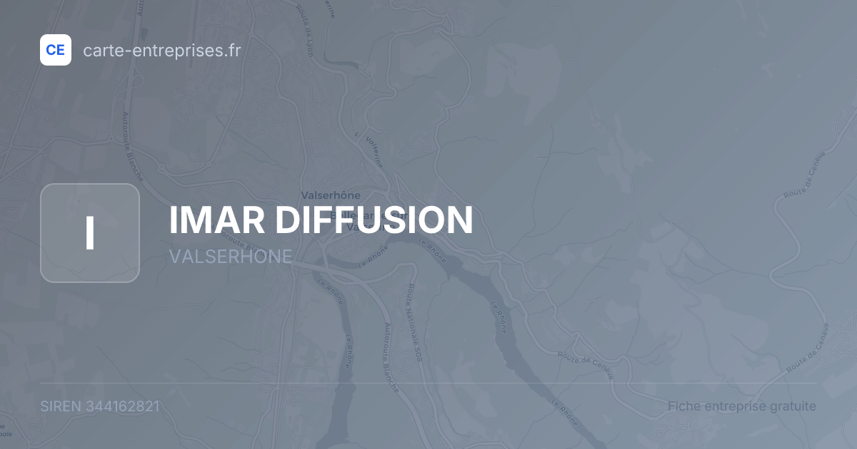 IMAR DIFFUSION — 344162821 — fiche entreprise