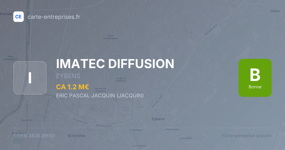 IMATEC DIFFUSION — 383539699 — fiche entreprise