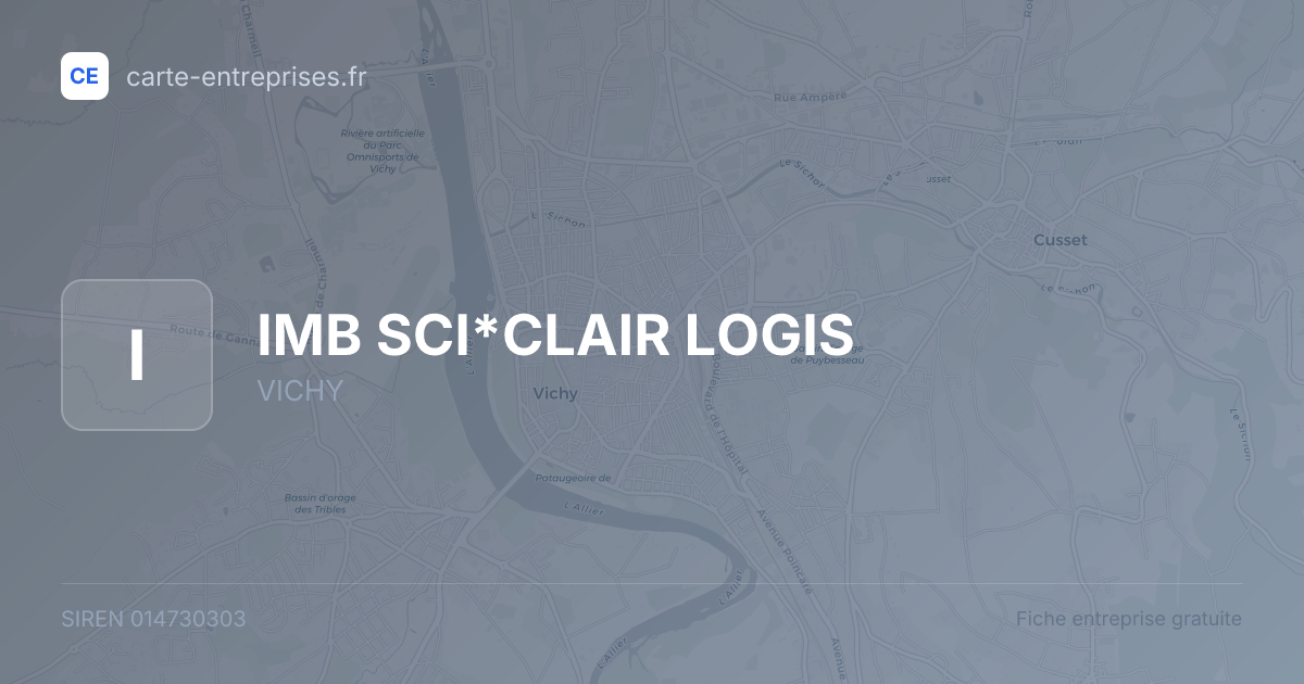 IMB SCI*CLAIR LOGIS — 014730303 — fiche entreprise