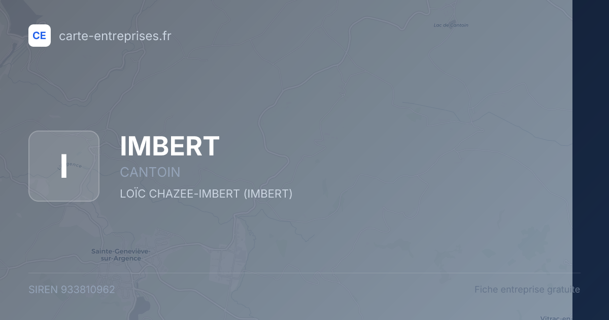 IMBERT — 933810962 — fiche entreprise