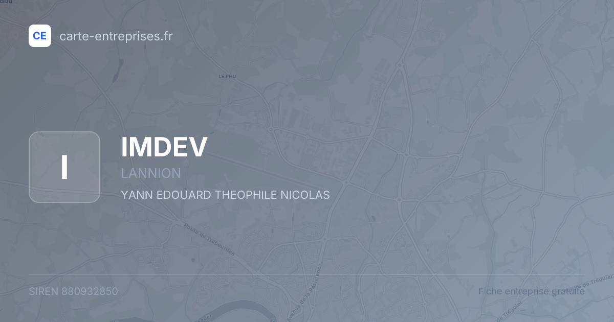 IMDEV — 880932850 — fiche entreprise