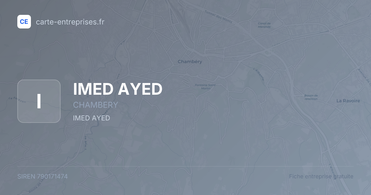 IMED AYED — 790171474 — fiche entreprise