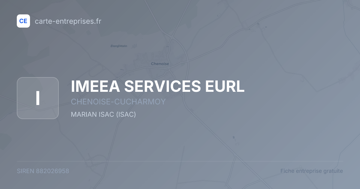 IMEEA SERVICES EURL — 882026958 — fiche entreprise