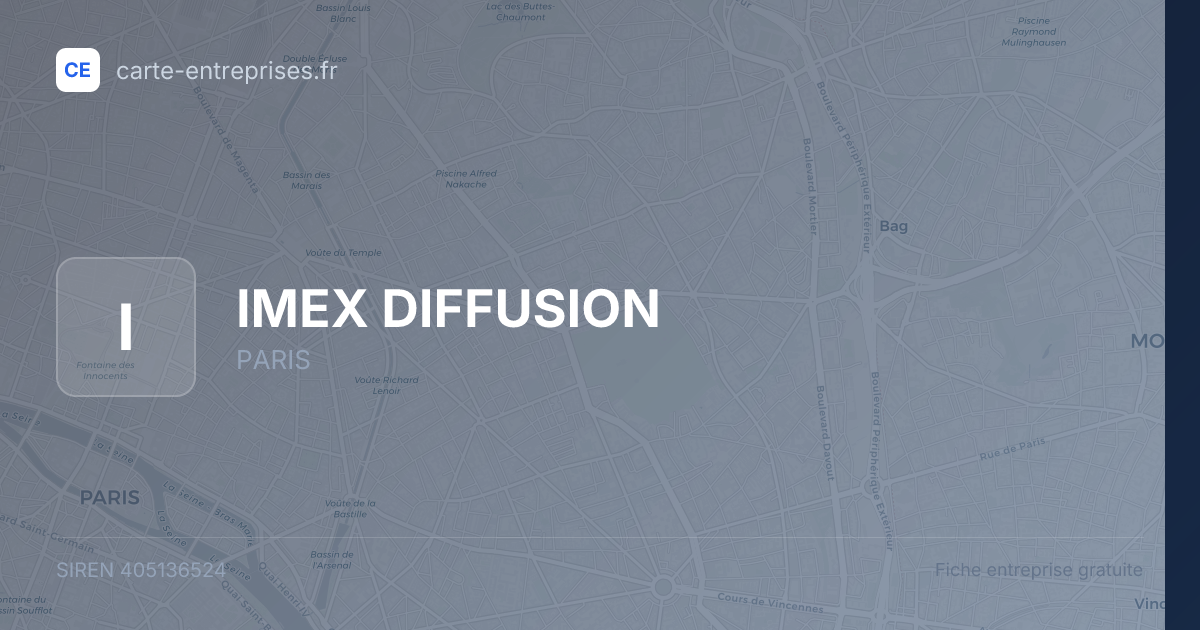 IMEX DIFFUSION — 405136524 — fiche entreprise