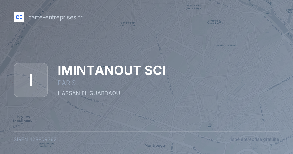 IMINTANOUT SCI — 428809362 — fiche entreprise