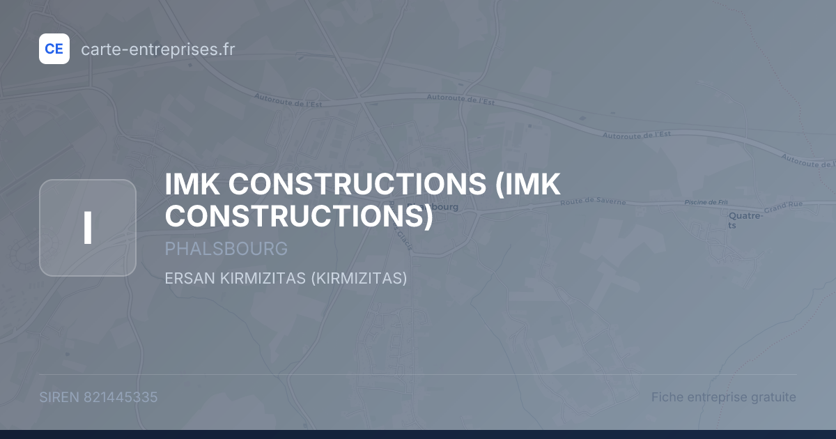 IMK CONSTRUCTIONS — 821445335 — fiche entreprise
