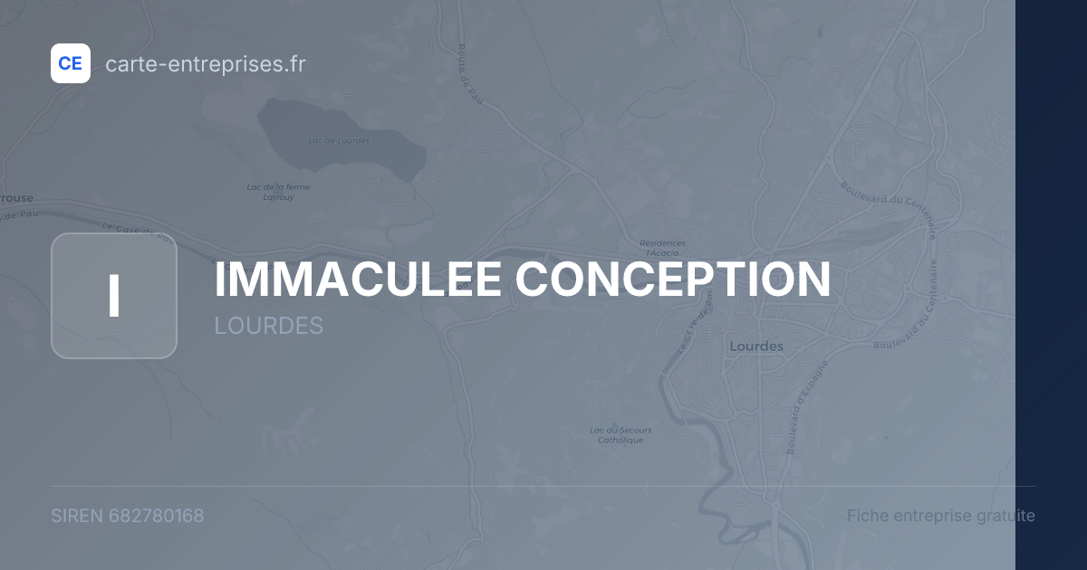 IMMACULEE CONCEPTION — 682780168 — fiche entreprise