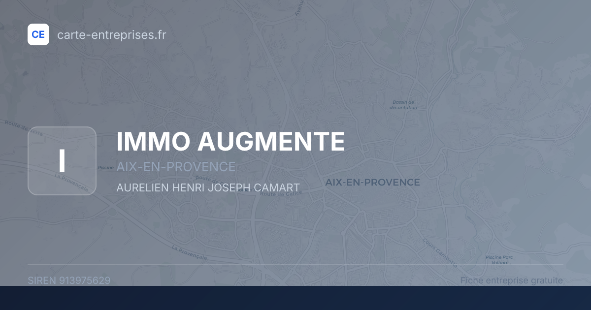 IMMO AUGMENTE — 913975629 — fiche entreprise