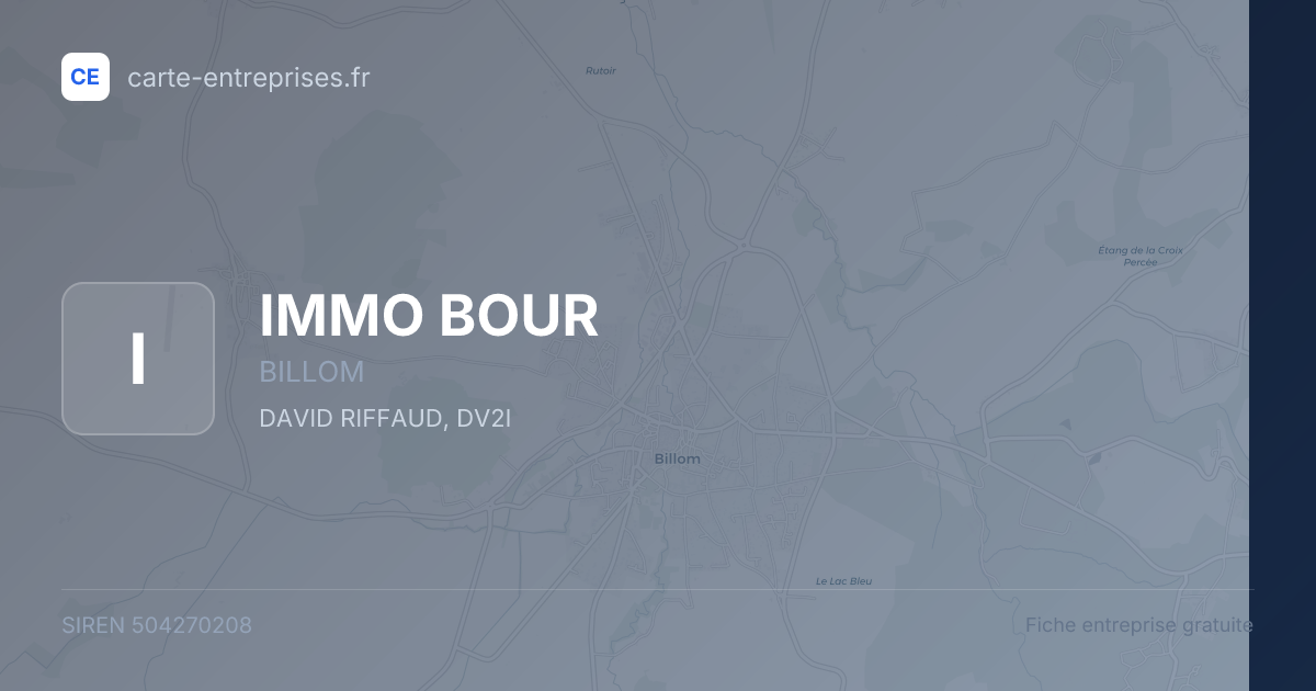 IMMO BOUR — 504270208 — fiche entreprise