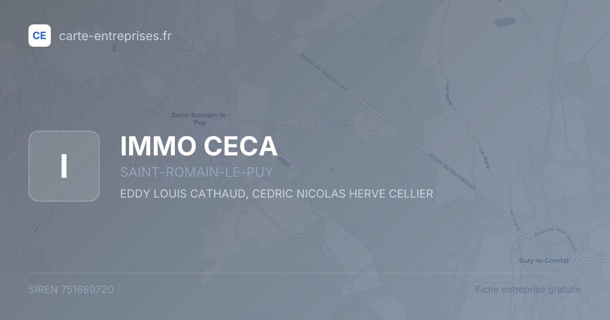IMMO CECA — 751689720 — fiche entreprise