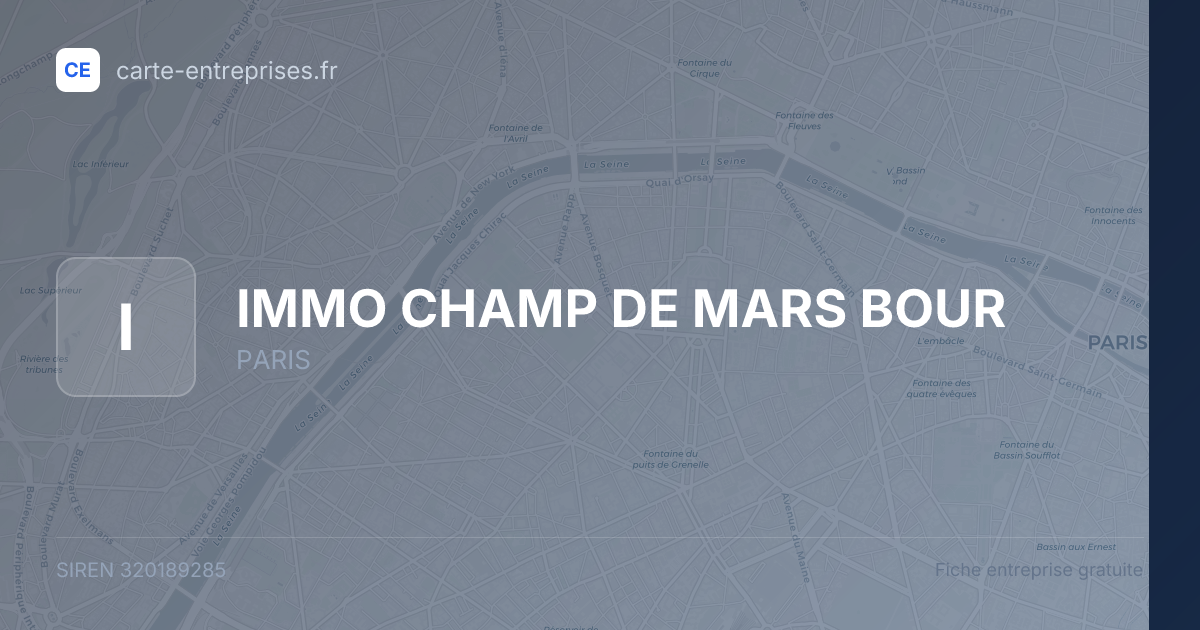 IMMO CHAMP DE MARS BOUR — 320189285 — fiche entreprise