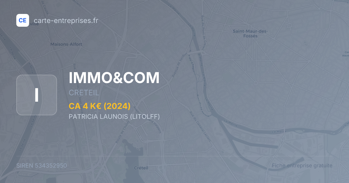 IMMO&COM — 534352950 — fiche entreprise