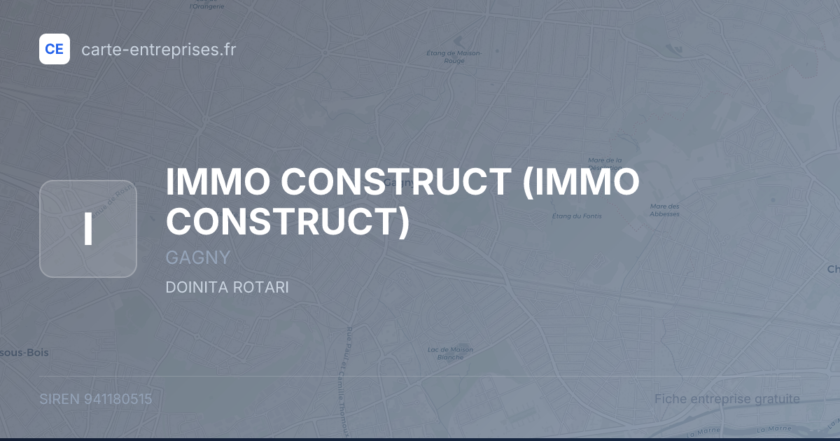 IMMO CONSTRUCT — 941180515 — fiche entreprise