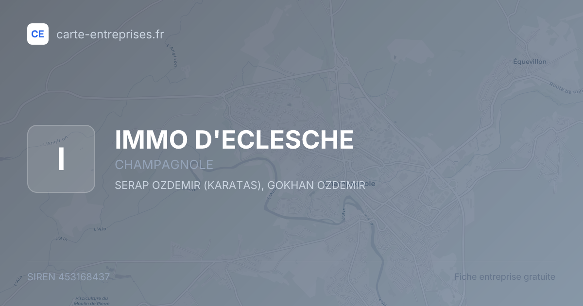 IMMO D'ECLESCHE — 453168437 — fiche entreprise
