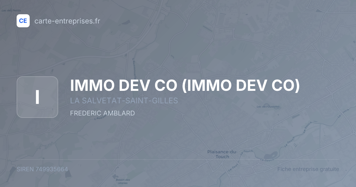 IMMO DEV CO — 749935664 — fiche entreprise