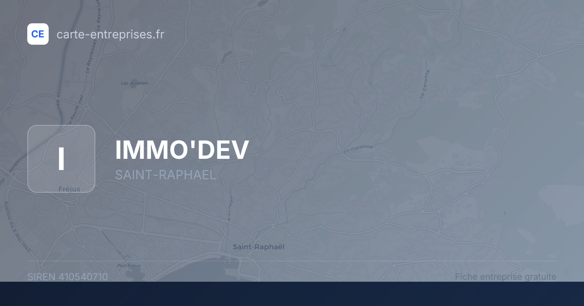 IMMO'DEV — 410540710 — fiche entreprise