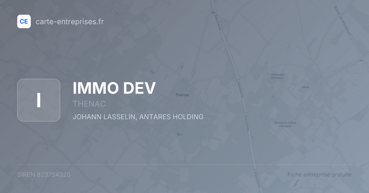 IMMO DEV — 823754320 — fiche entreprise