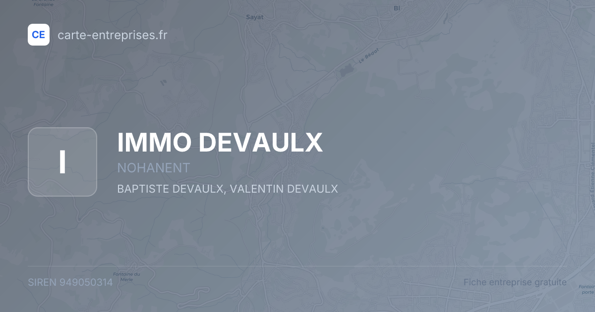 IMMO DEVAULX — 949050314 — fiche entreprise