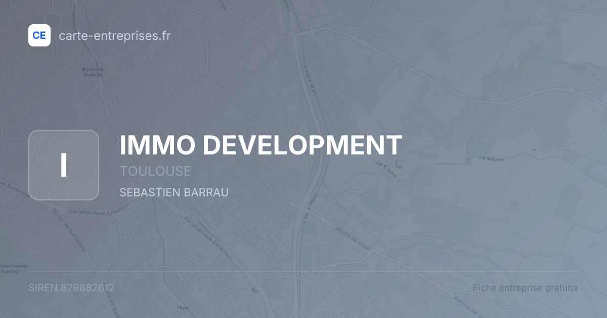 IMMO DEVELOPMENT — 829882612 — fiche entreprise