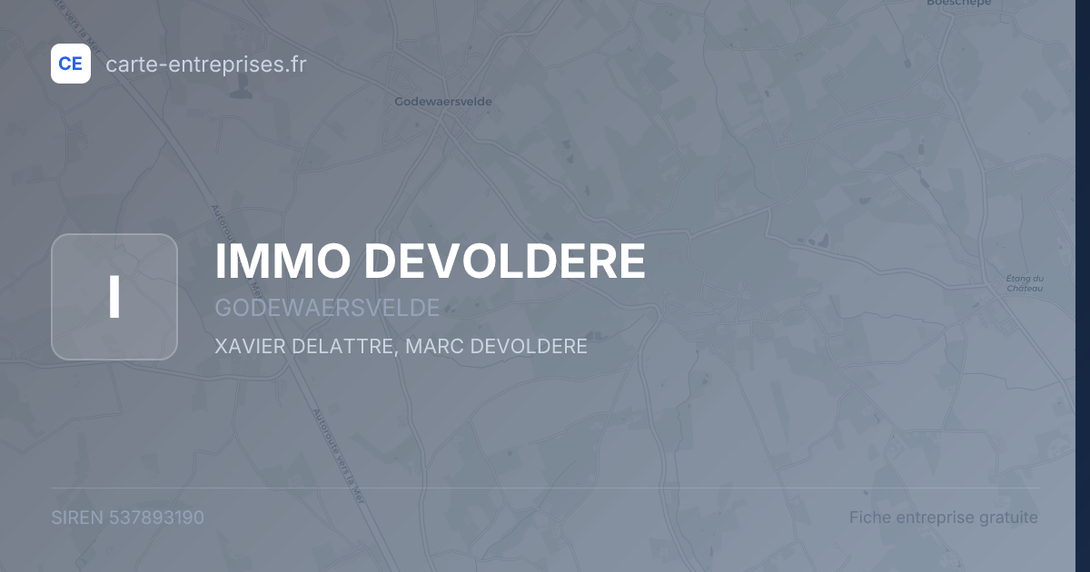 IMMO DEVOLDERE — 537893190 — fiche entreprise