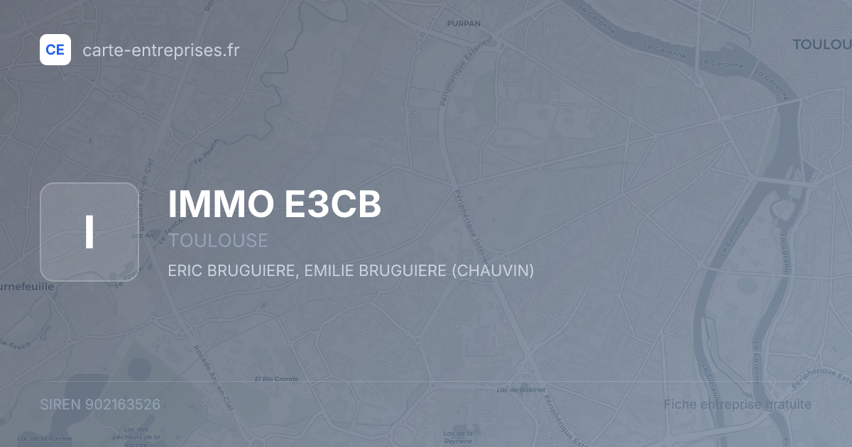 IMMO E3CB — 902163526 — fiche entreprise