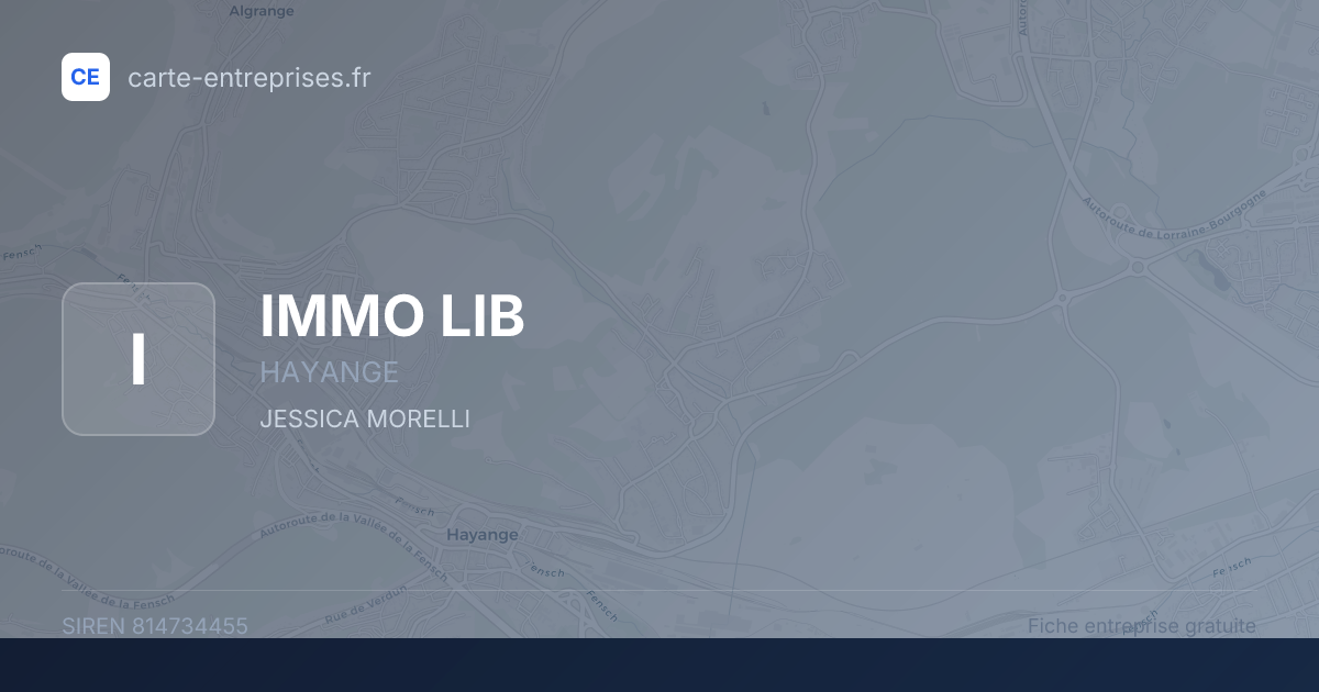 IMMO LIB — 814734455 — fiche entreprise