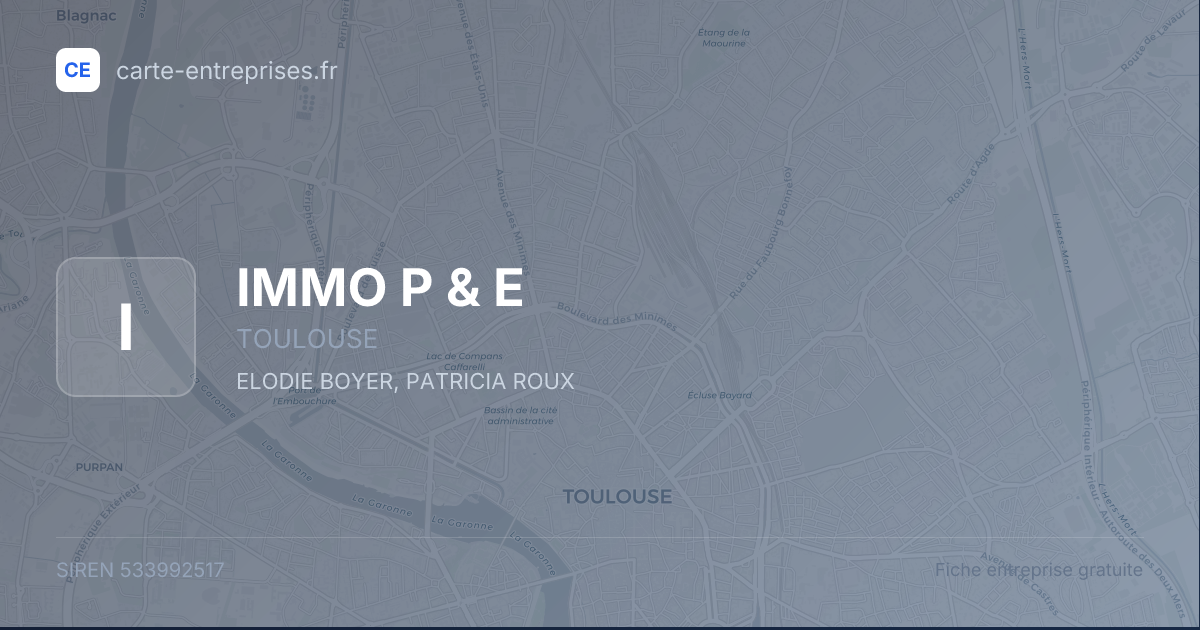 IMMO P & E — 533992517 — fiche entreprise