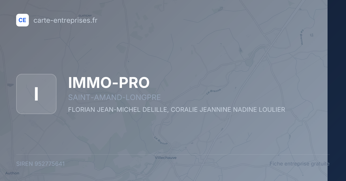 IMMO-PRO — 952775641 — fiche entreprise