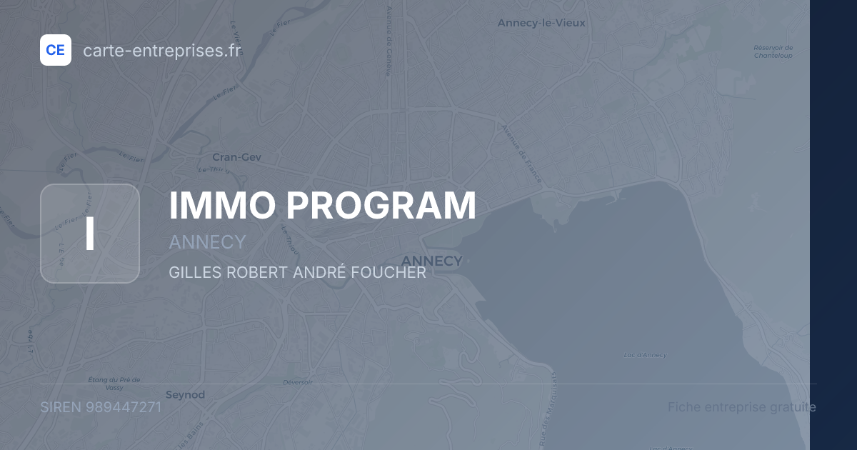 IMMO PROGRAM — 989447271 — fiche entreprise