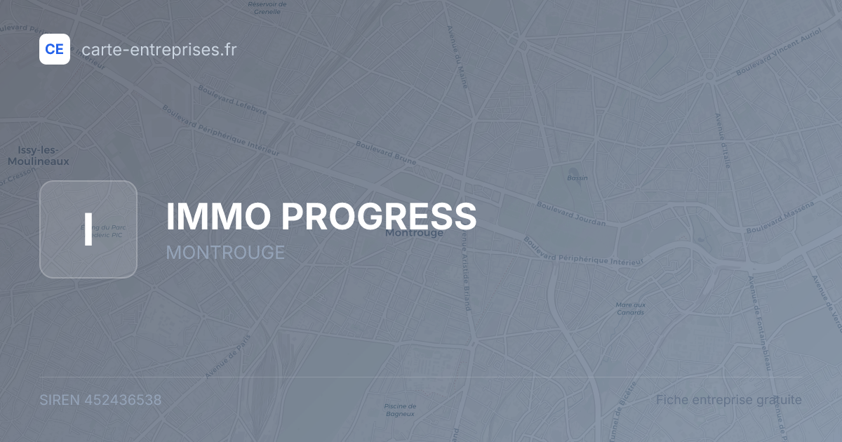 IMMO PROGRESS — 452436538 — fiche entreprise
