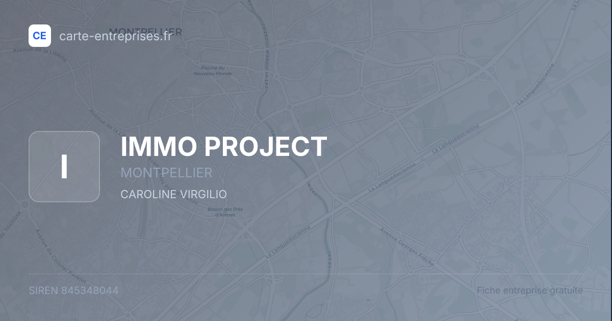IMMO PROJECT — 845348044 — fiche entreprise