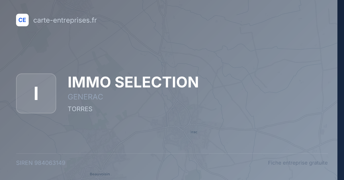 IMMO SELECTION — 984063149 — fiche entreprise