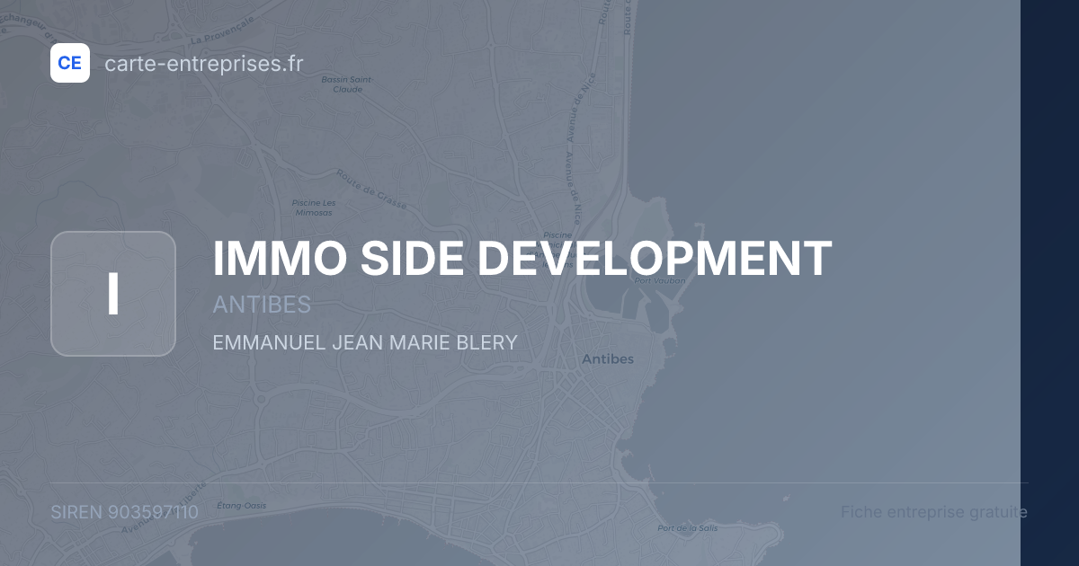 IMMO SIDE DEVELOPMENT — 903597110 — fiche entreprise