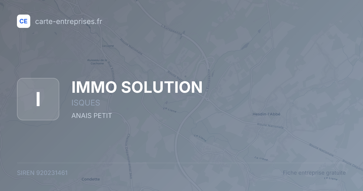 IMMO SOLUTION — 920231461 — fiche entreprise