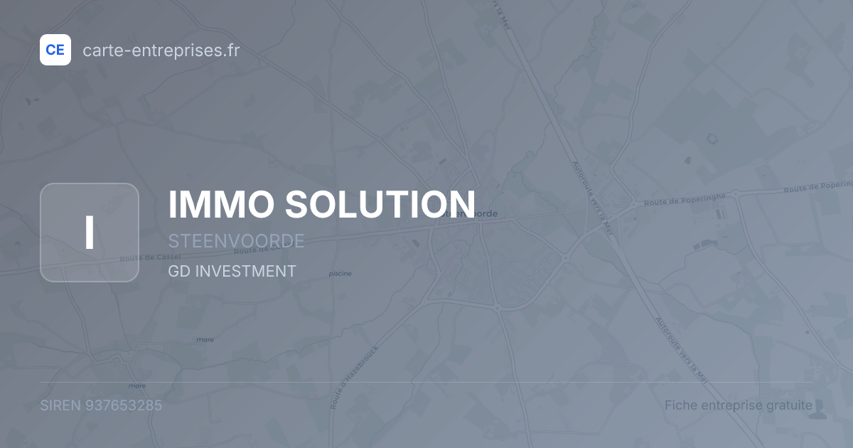 IMMO SOLUTION — 937653285 — fiche entreprise