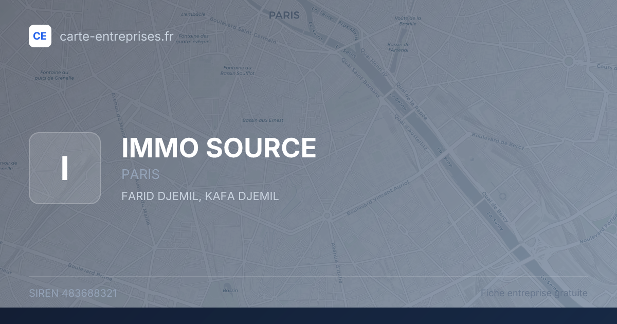IMMO SOURCE — 483688321 — fiche entreprise