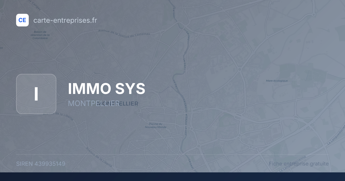 IMMO SYS — 439935149 — fiche entreprise