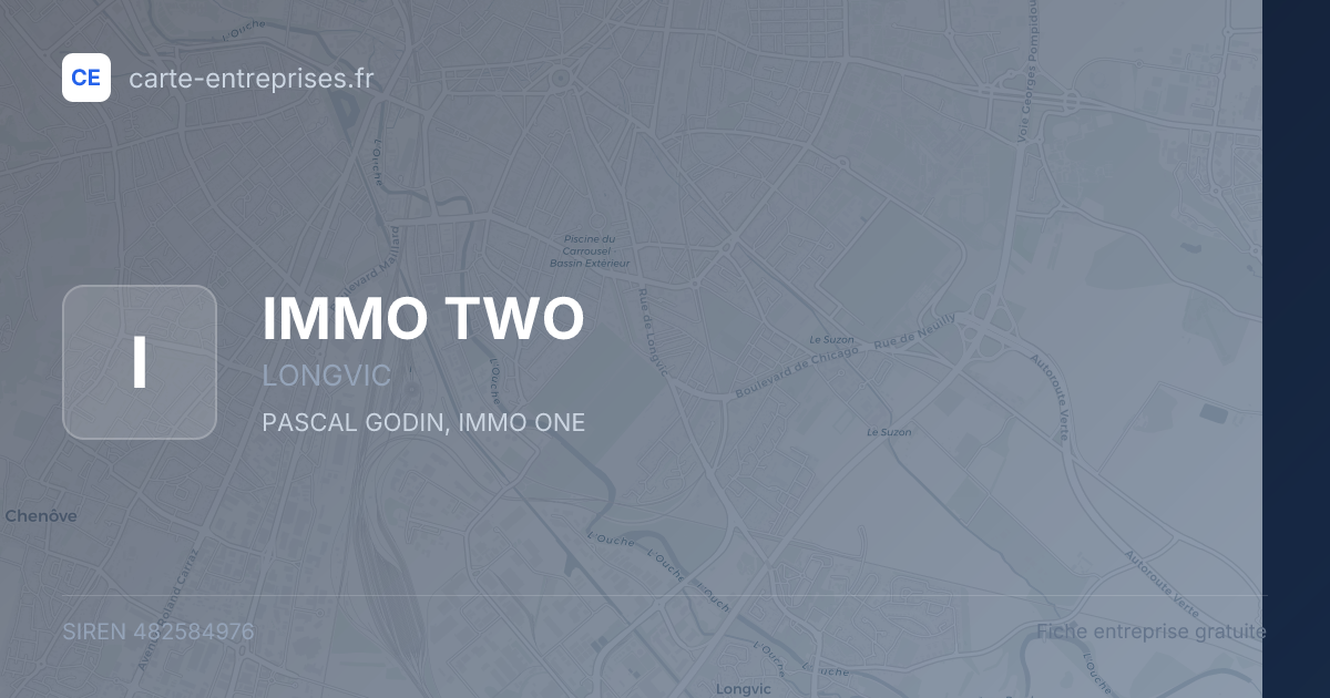 IMMO TWO — 482584976 — fiche entreprise