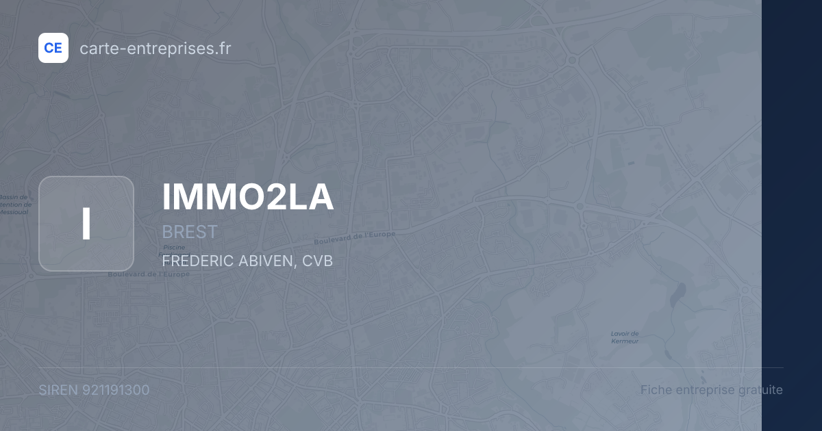 IMMO2LA — 921191300 — fiche entreprise