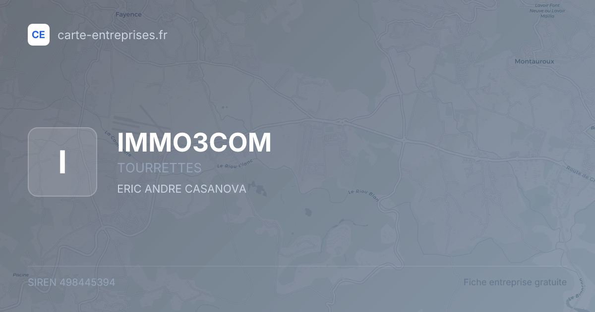IMMO3COM — 498445394 — fiche entreprise