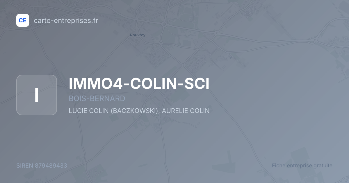 IMMO4-COLIN-SCI — 879489433 — fiche entreprise
