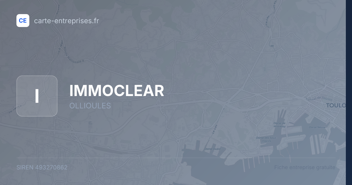 IMMOCLEAR — 493270862 — fiche entreprise