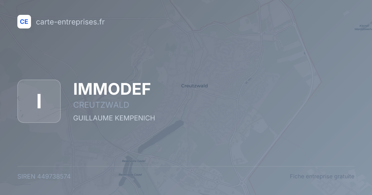 IMMODEF — 449738574 — fiche entreprise